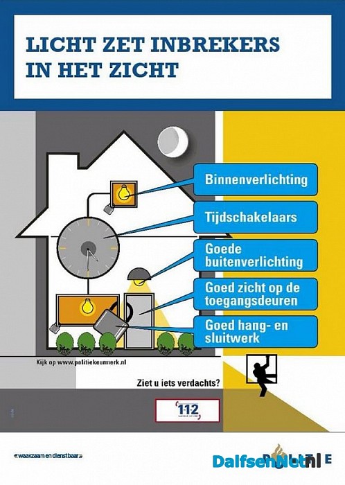 Politie: Zet inbrekers in het licht!