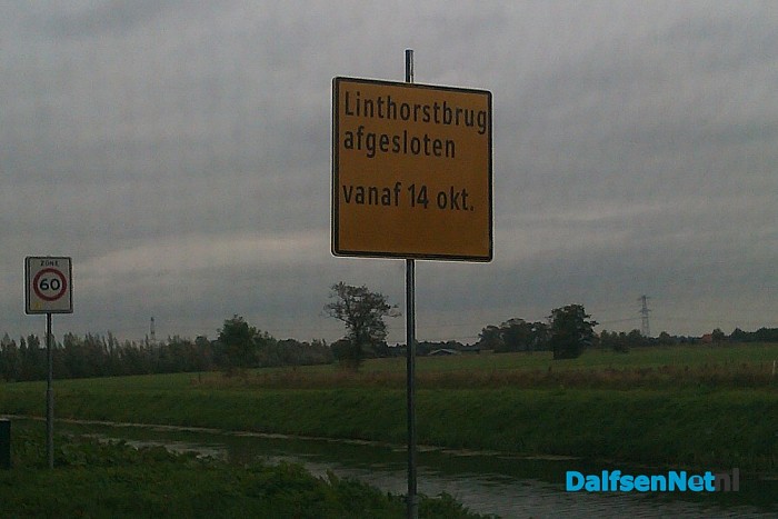 Afsluiting Linthorstbrug voorbij