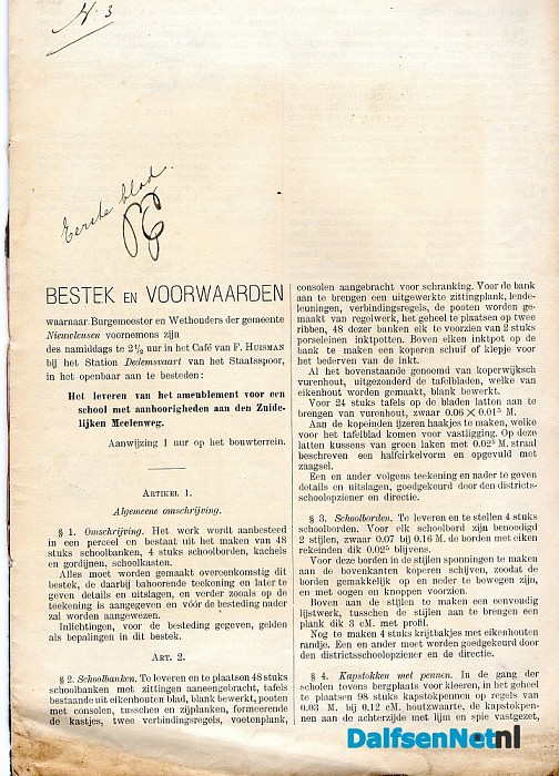 Aanvulling op eerder geplaatst artikel school de Meele
