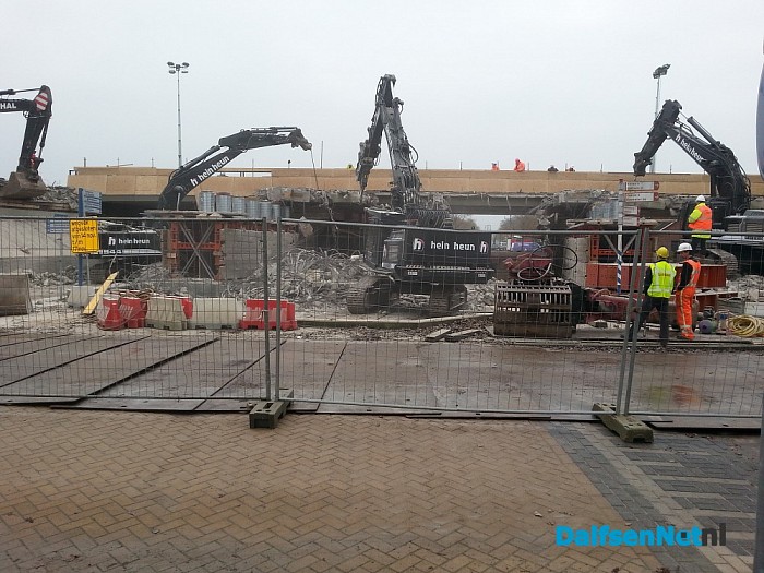 Foto’s vanmorgen genomen van het viaduct Lemelerveld