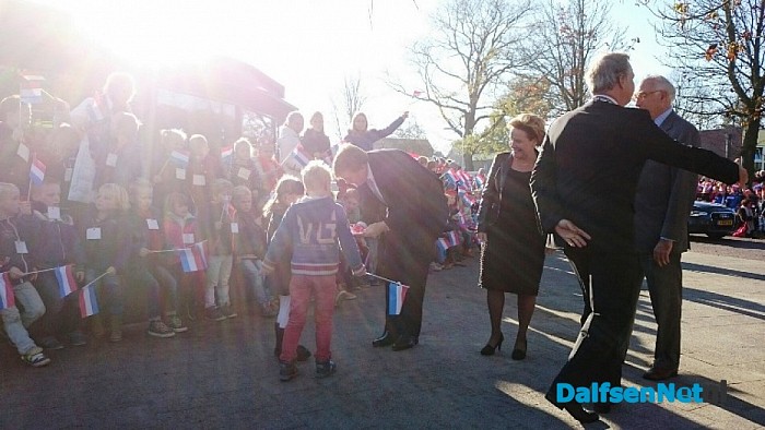 De koning is aangekomen