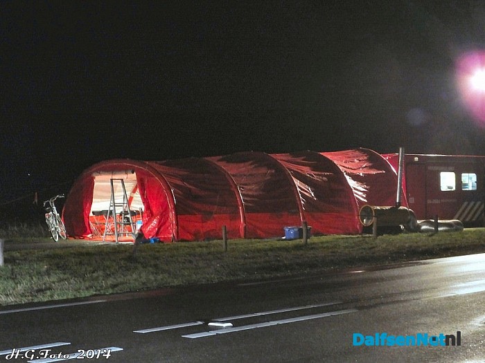 Foto update (23.30 uur) grote brand Hessenweg Dalfsen. - Foto: H.G. Foto