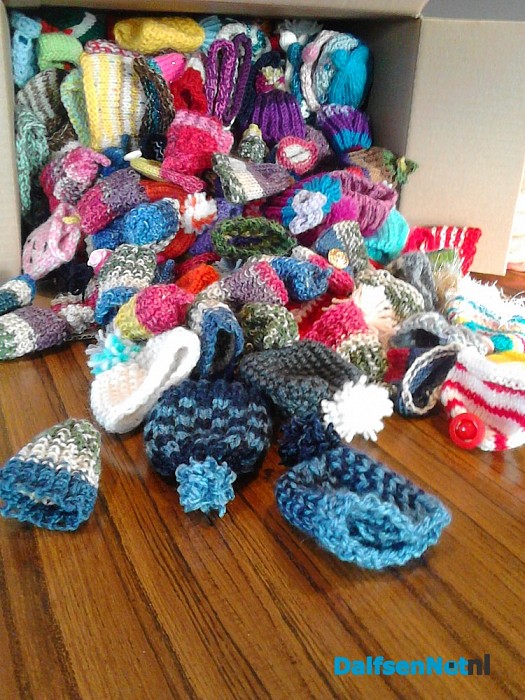 306 mutsjes gebreid voor het Nationaal Ouderenfonds