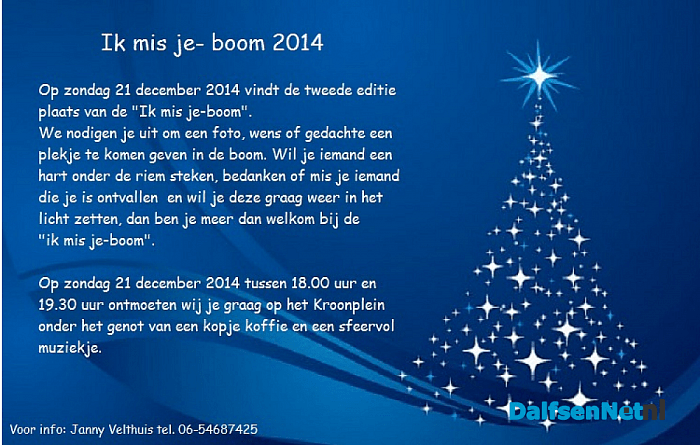 Ik mis je-boom 2014