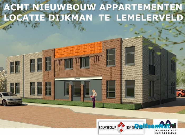 Nieuwbouw 8 twee kamer appartementen