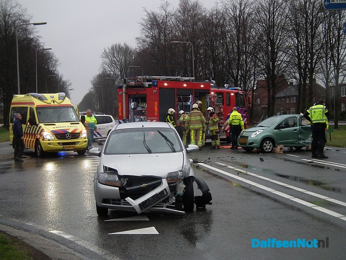 Botsing op de N348 bij Lemelerveld - Foto: Robert Bril
