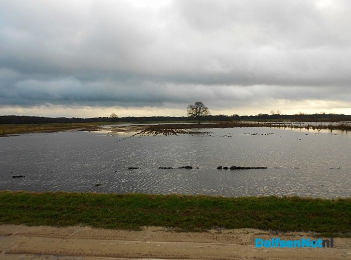 Water in de  Vecht sinds gisteren behoorlijk hoger