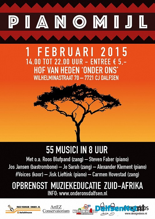 Pianomarathon voor muziekeducatie in Afrika