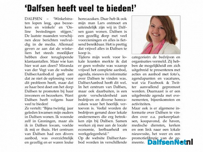 DalfserAanbod laat zien dat Dalfsen veel te bieden heeft!