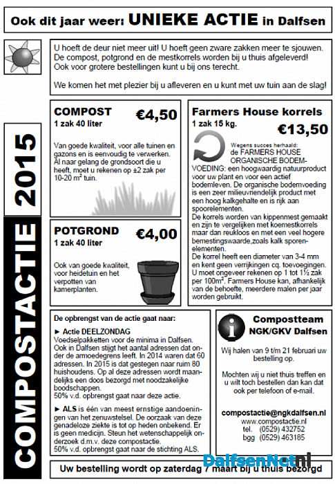 Verkoop compost, potgrond en (kippen)mestkorrels