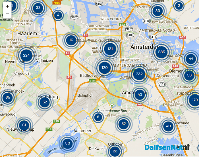 Misdaad kaart van de politie