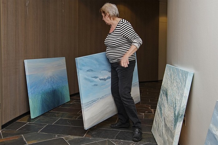 Nieuwe expo in foyer gemeentehuis - Foto: Paul Scholten