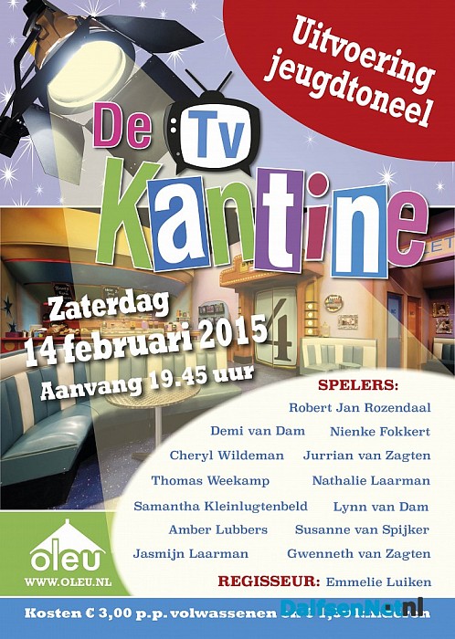 Jeugd van Oleu speelt de TV-kantine