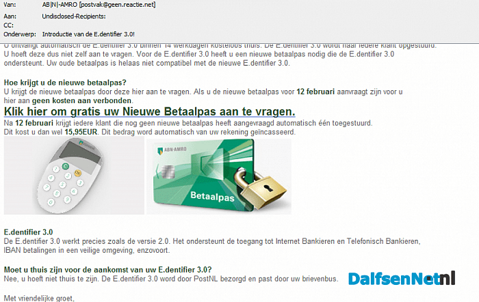 Hier trapt u toch niet in, hoop ik?