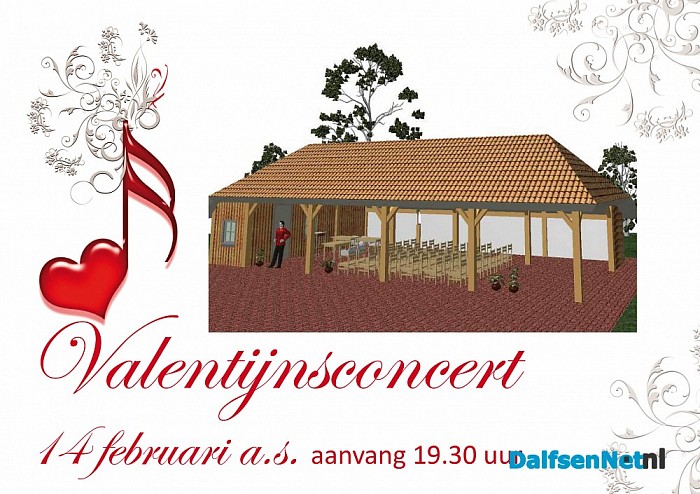 Valentijnsconcert onder nieuwe Trouwkapschuur