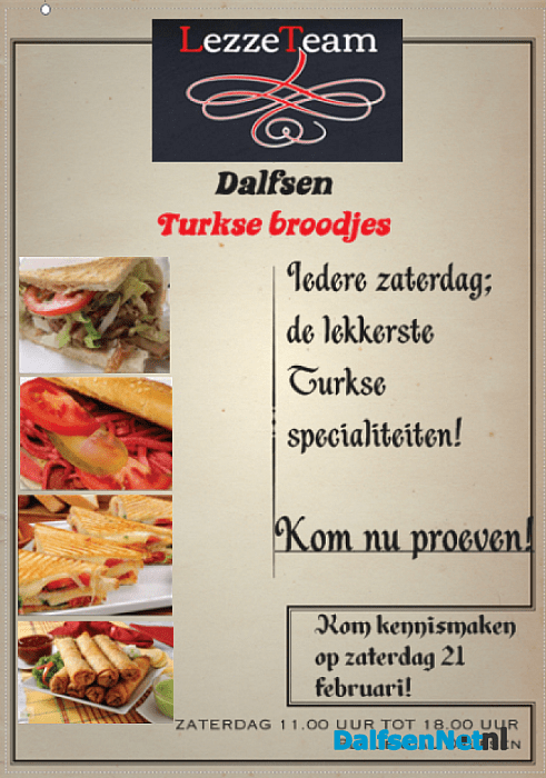 Nieuwe snackwagen in Dalfsen, Turkse broodjes