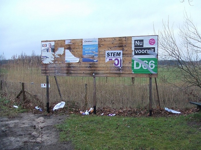 Politiek lijkt niet interessant voor vandalen - Foto: Eigen geleverde foto
