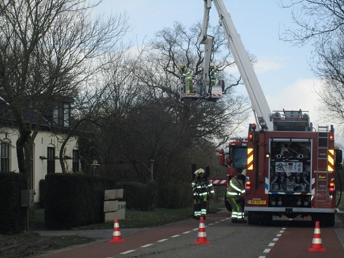 Brand in schoorsteen Koelmansstraat - Foto: Eigen geleverde foto