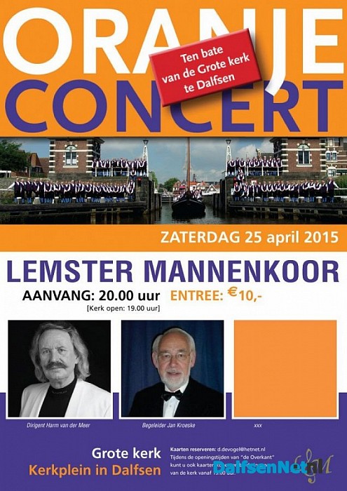 Lemster mannenkoor zingt ten bate van de Grote kerk