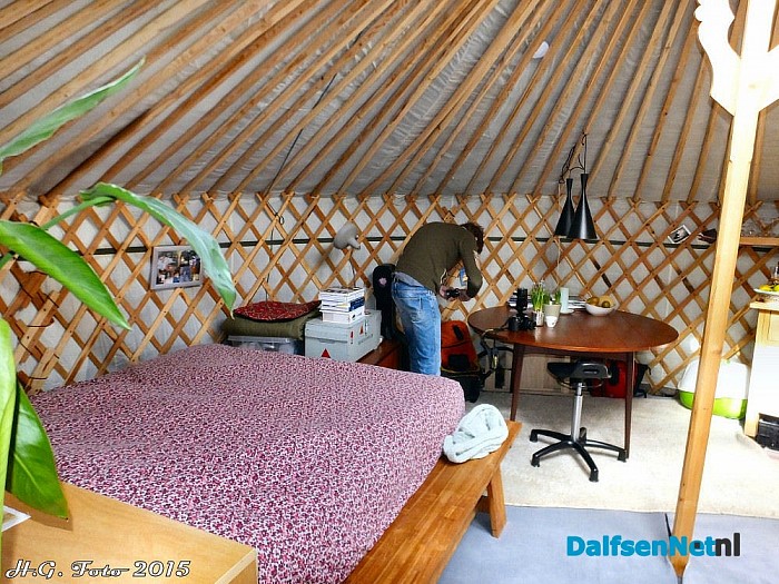 Opendag Yurt aan de Keizerssteeg. - Foto: H.G. Foto