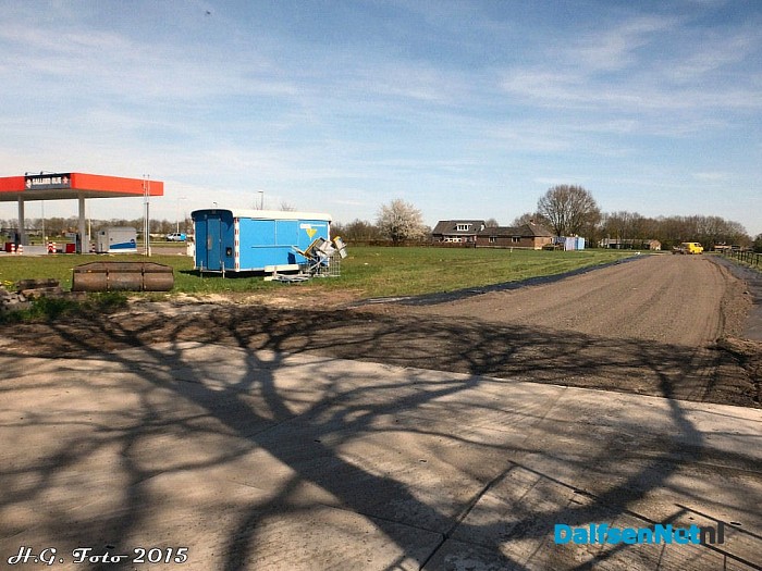 Aanleg noodweg Oudleusen gestart. - Foto: H.G. Foto