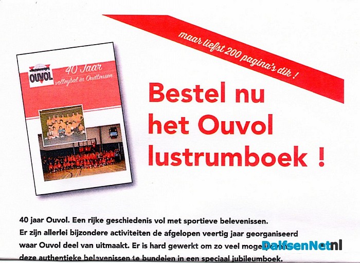 Volleybalvereniging Ouvol 40 jaar.