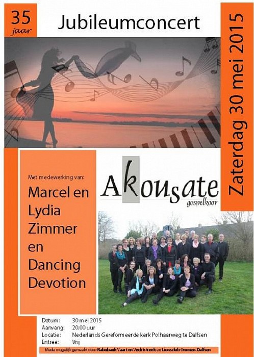 Dalfser Gospelkoor Akousate viert 35-jarig jubileum - Foto: Eigen geleverde foto