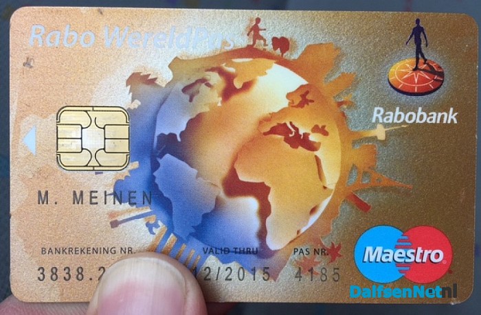 Bankpas gevonden.