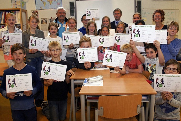 Uitreiken verkeersdiploma’s - Foto: Paul Scholten