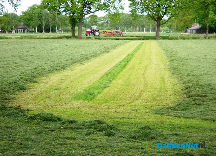Het meeste gemaaide gras is binnen