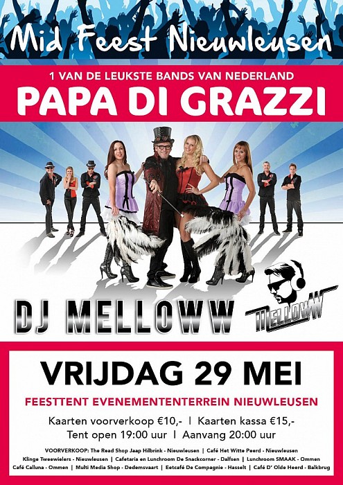 Papa di Grazzi en Rockfest op Mid Feest Nieuwleusen