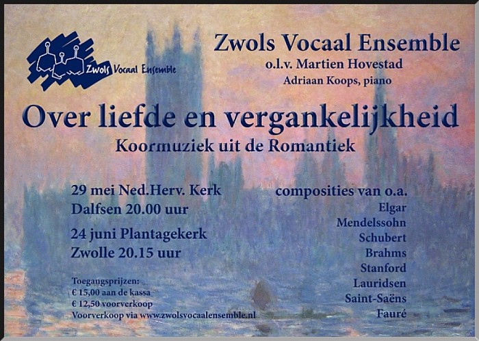 Concert Zwols Vocaal Ensemble op 29 mei  Dalfsen - Foto: Eigen geleverde foto