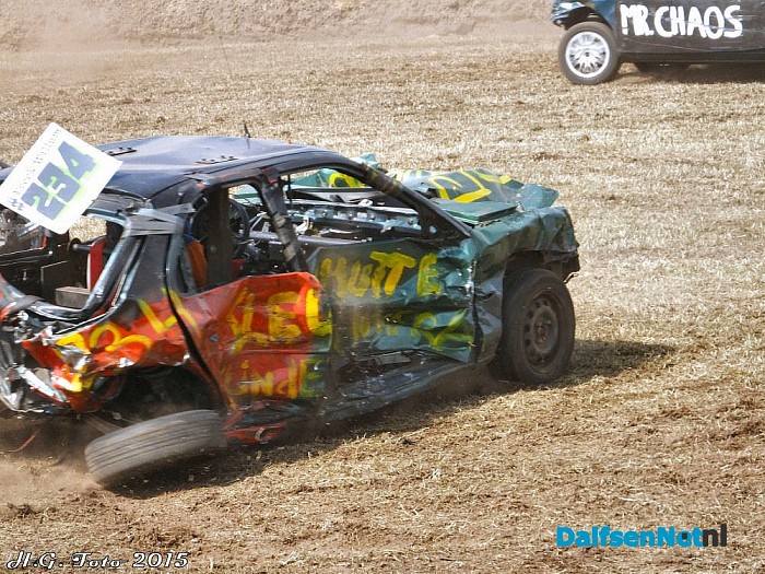 Auto rodeo Oudleusen bij zon en bij regen. - Foto: H.G. Foto