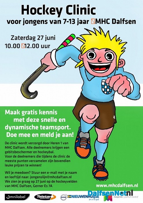 Hockey clinic voor jongens MHC Dalfsen