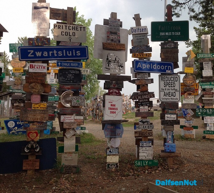 Dalfsen nu ook bekend bij Sign Post Forest Watson Lake