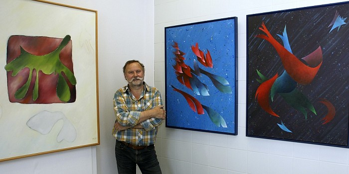 Kunstenaar Max Timmerman exposeert - Foto: Paul Scholten