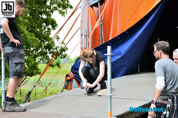 De opbouw Stone Rock Festival gaat in hoog tempo door! - Foto: Johan Bokma