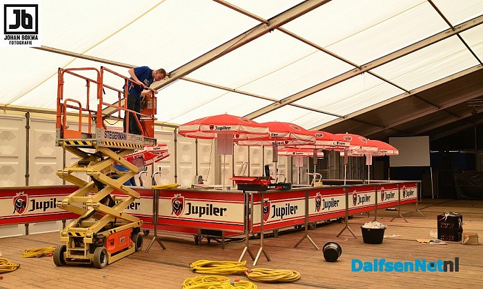 Sproeifeest update vanuit de lucht voorbereidingen bijna klaar - Foto: Johan Bokma