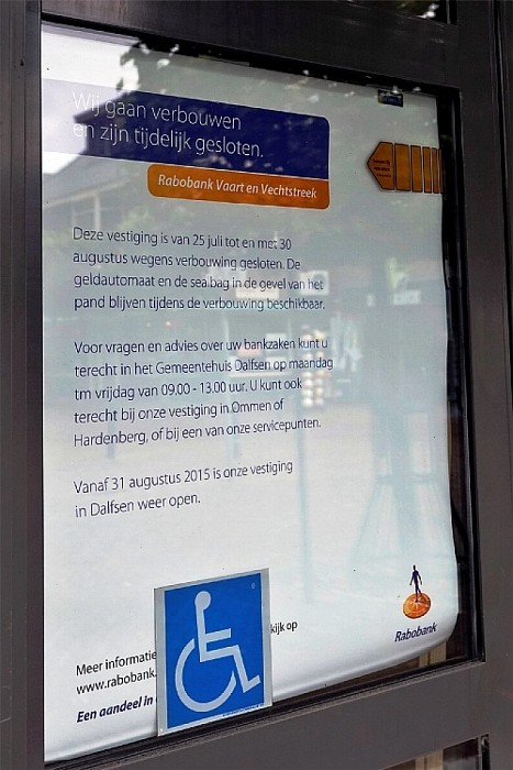 Rabobank tijdelijk in gemeentehuis - Foto: Paul Scholten