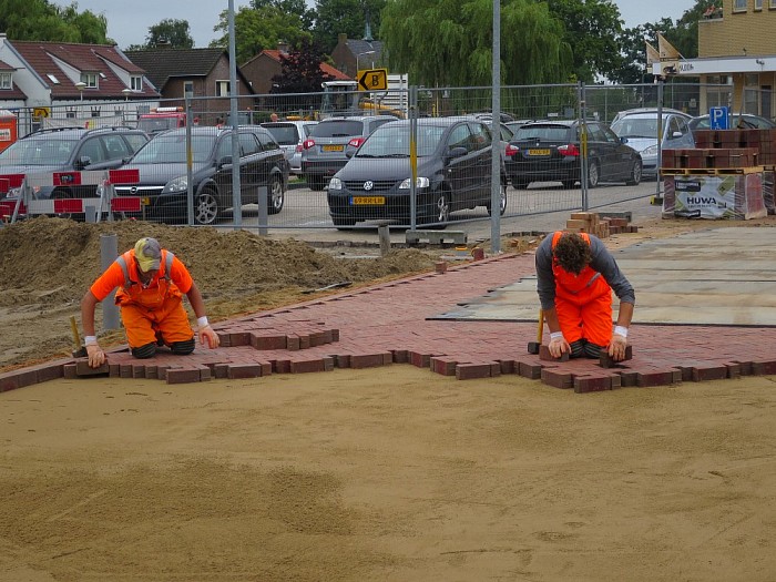 Werkzaamheden op het Kroonplein nu in volle vaart - Foto: Wim