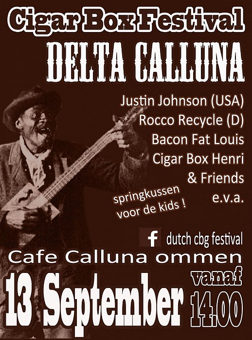 Het 2 e Cigarbox festival heeft alles gereed voor a.s. zondagmiddag