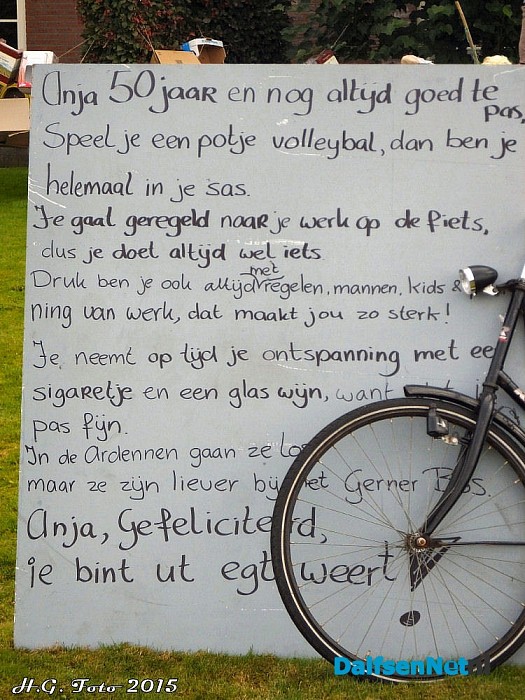 Anja Marsman 50 jaar. - Foto: H.G. Foto