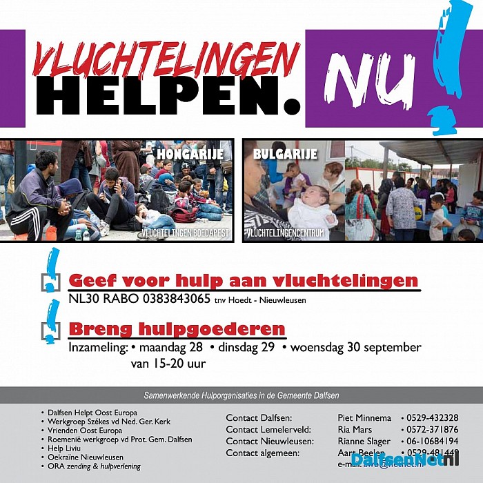 Vluchtelingen helpen.NU!