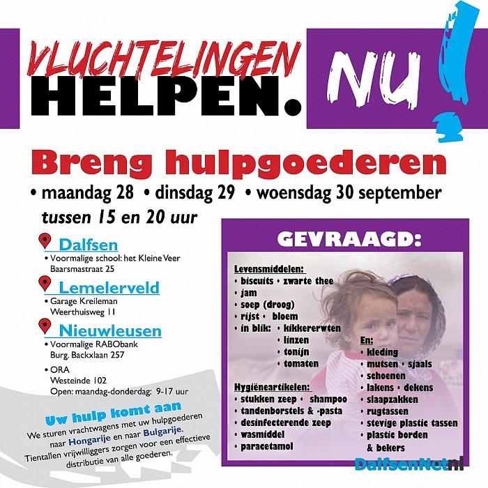 Vluchtelingen helpen.NU!