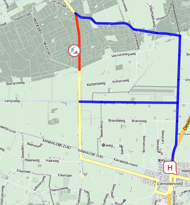 Wegwerkzaamheden Damsholterweg - Foto: Eigen geleverde foto