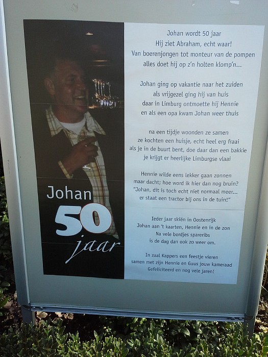 Johan Schiller 50 jaar - Foto: Eigen geleverde foto