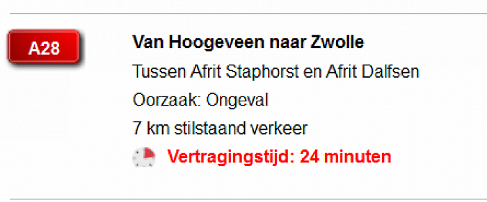 Actuele verkeersinformatie van Verkeerplaza.nl:
