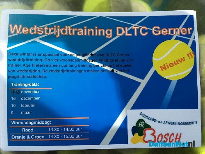 Wedstrijdtraining tennis voor de jeugd