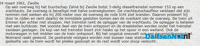 Treinongeval Zalné maart 1961