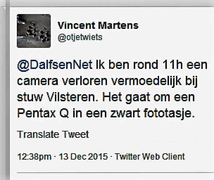 Camera verloren